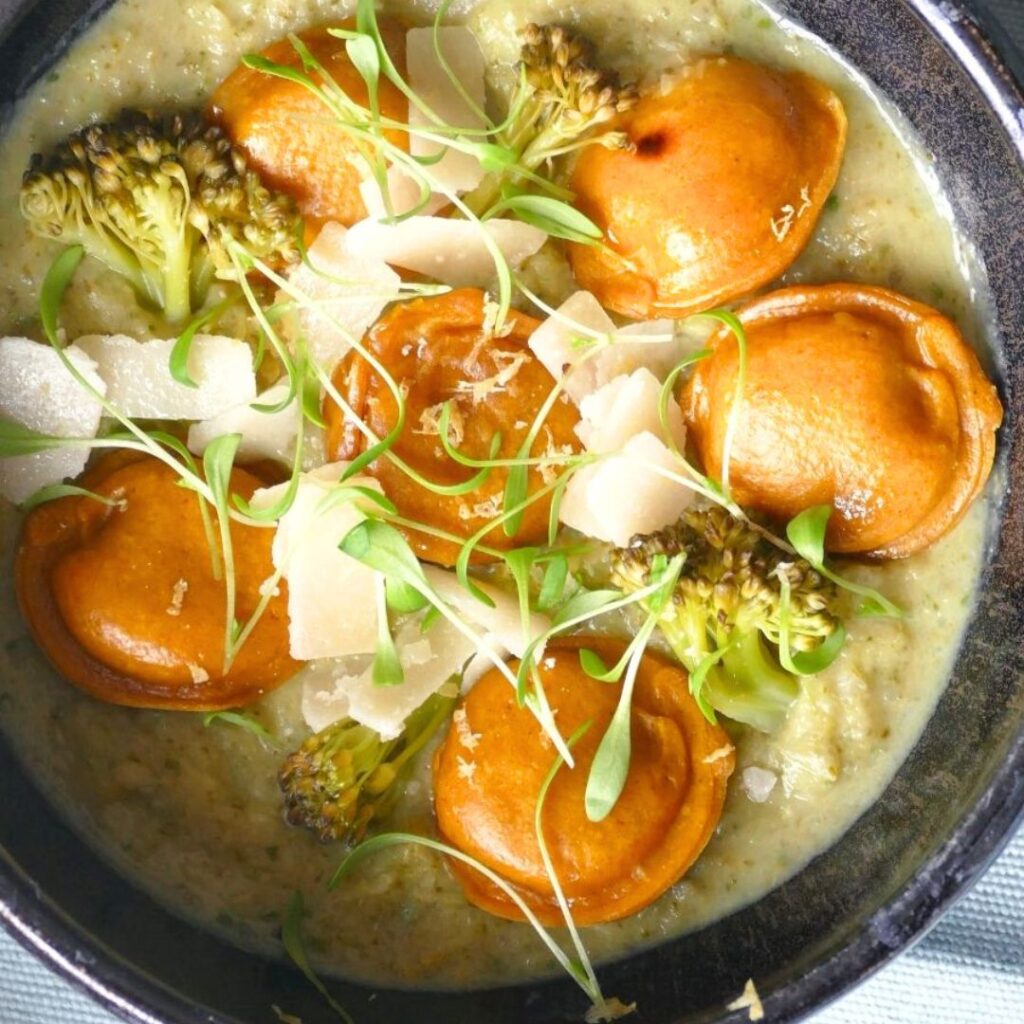 dumpling creme brocoli