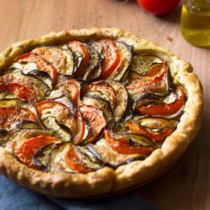 Lire la suite à propos de l’article Tarte fine tomates & aubergines