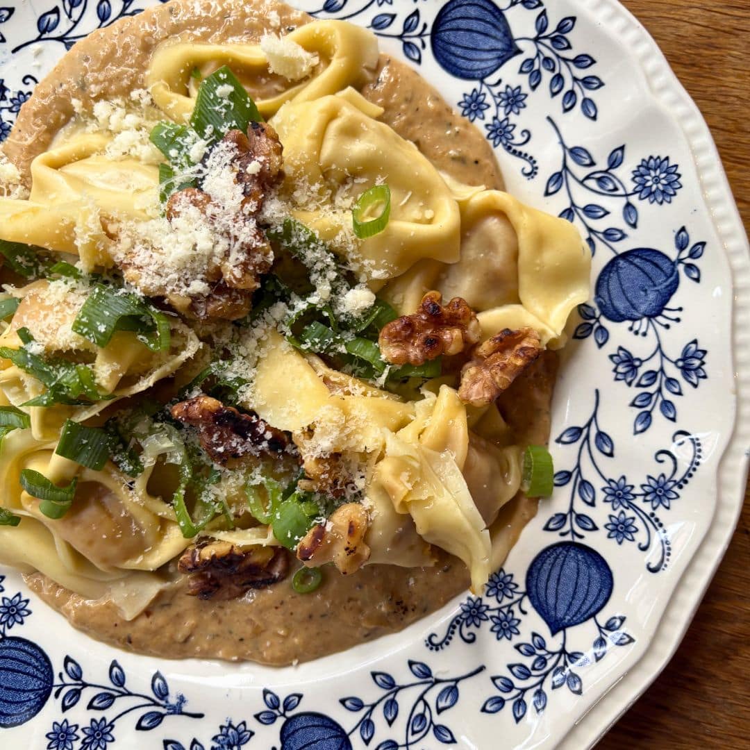 tortellini creme de shiitake noix
